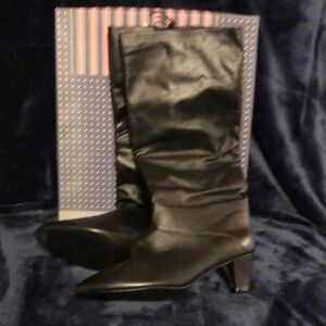 Cobbie Black Leather Boots 7.5M New In Box